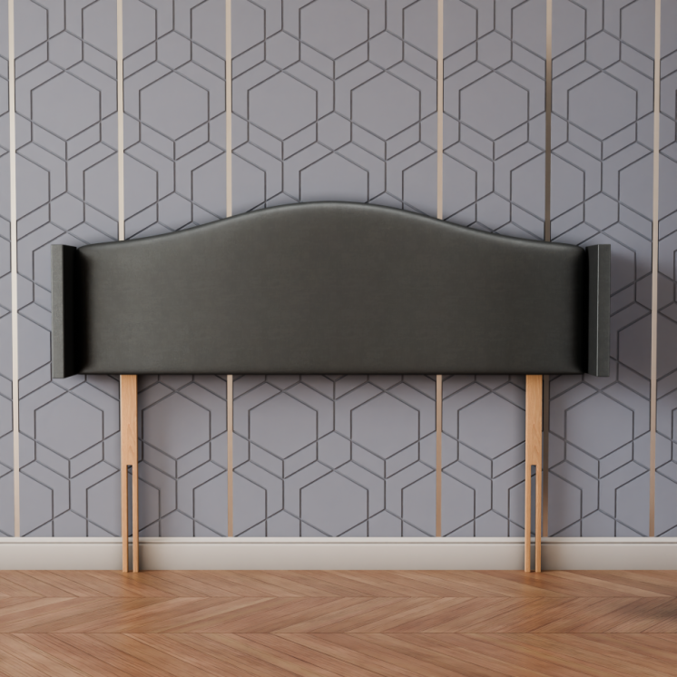 Hilton Wing Headboard - Grey Coniston