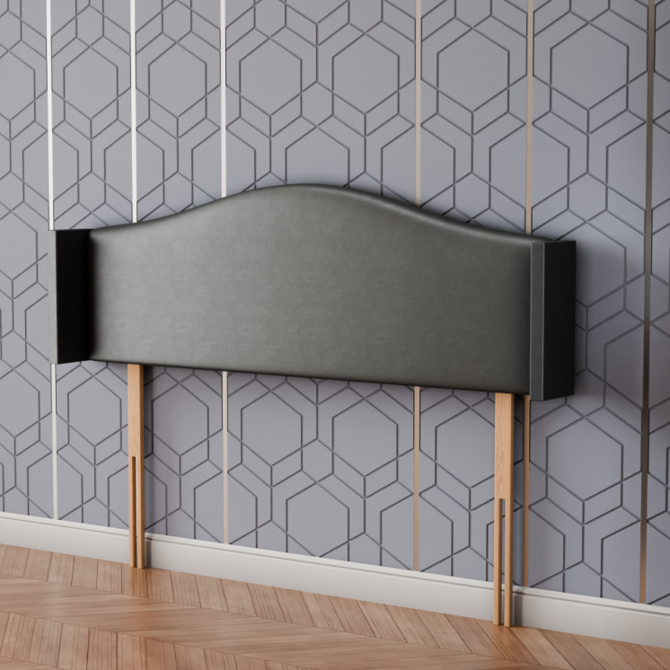 Hilton Wing Headboard - Grey Coniston