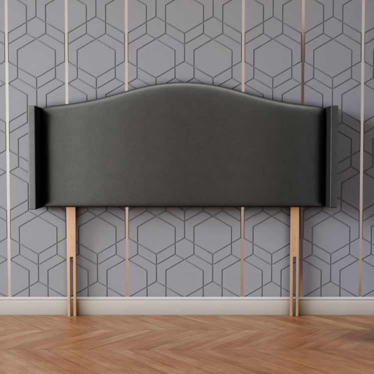 Hilton Wing Headboard - Grey Coniston