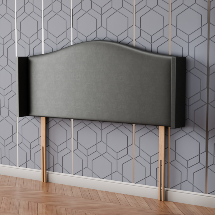Hilton Wing Headboard - Grey Coniston