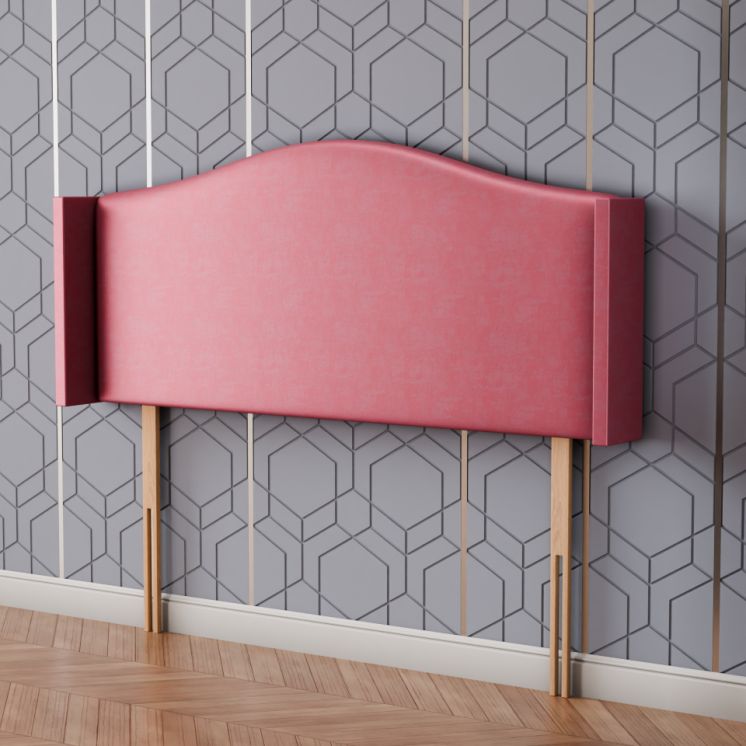 Hilton Wing Headboard - Pink Coniston