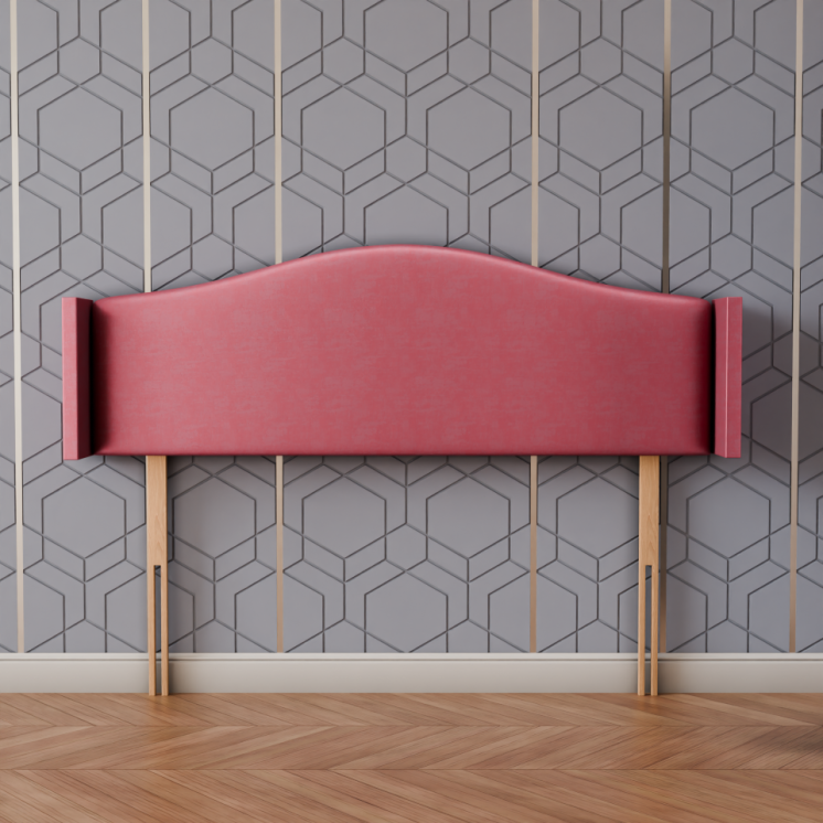 Hilton Wing Headboard - Pink Coniston
