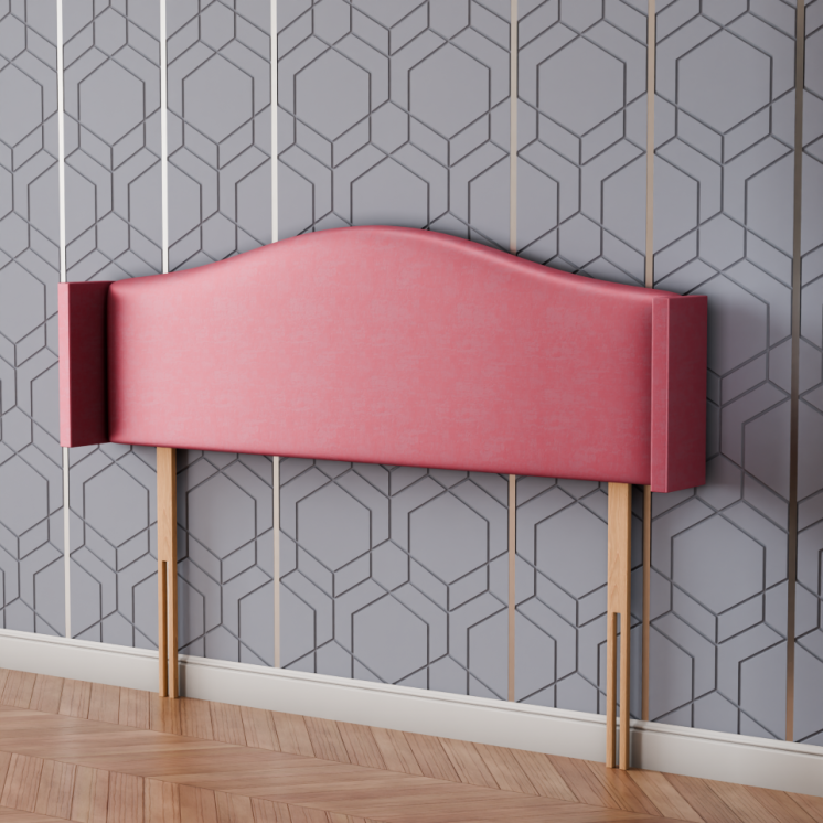 Hilton Wing Headboard - Pink Coniston