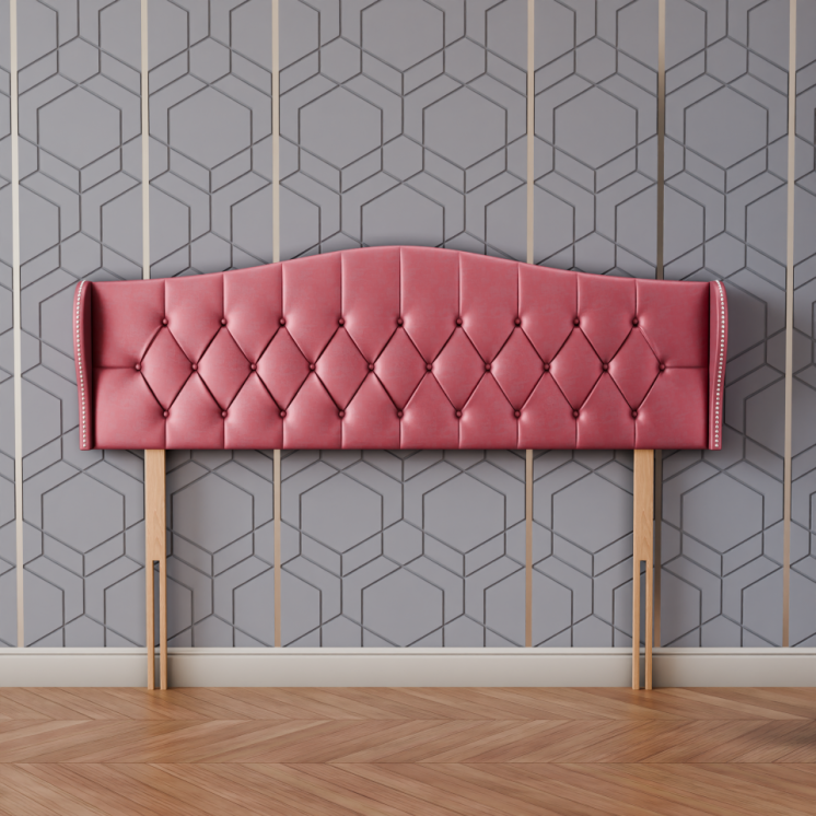Meridian Wing Headboard - Pink Coniston