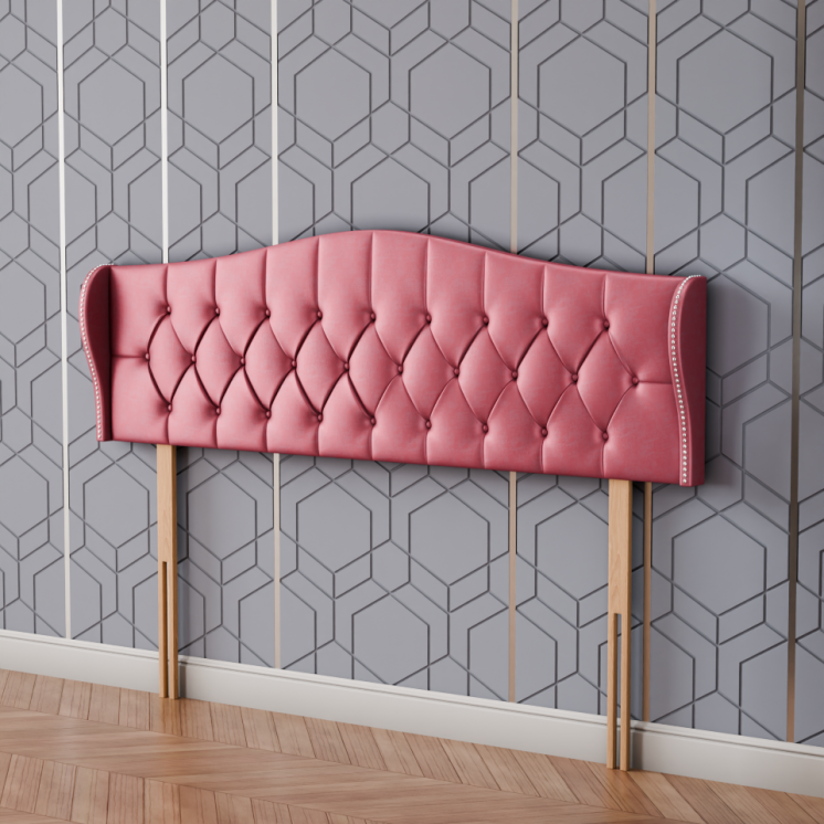 Meridian Wing Headboard - Pink Coniston