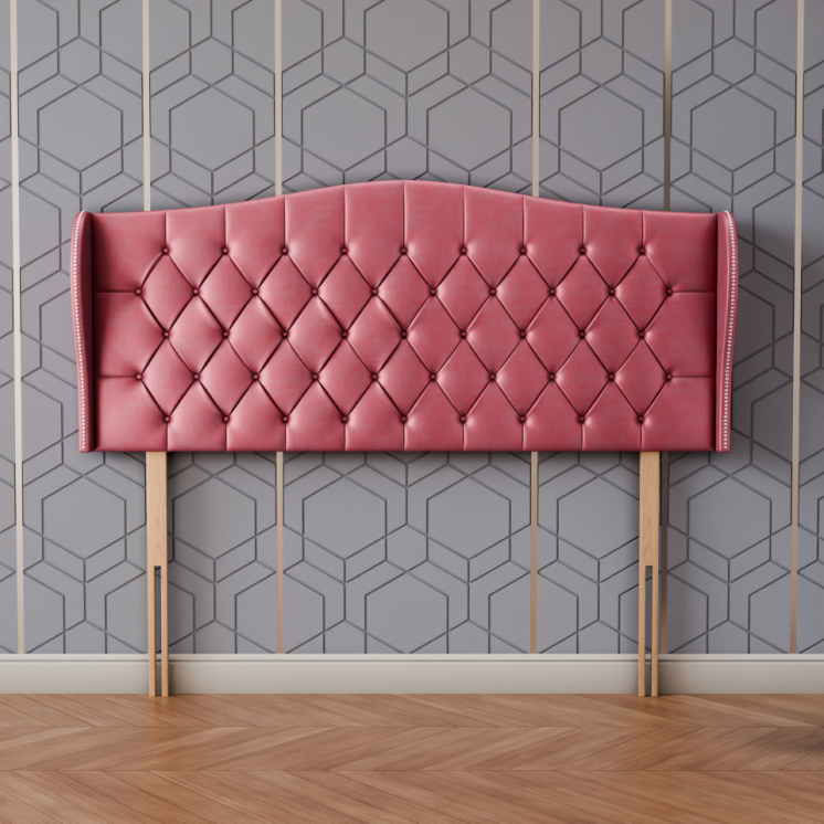 Meridian Wing Headboard - Pink Coniston