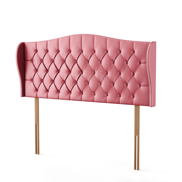 Meridian Wing Headboard - Pink Coniston