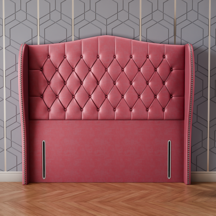Meridian Wing Headboard - Pink Coniston