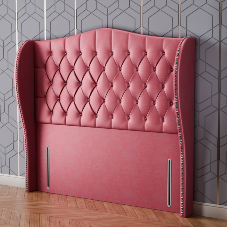 Meridian Wing Headboard - Pink Coniston