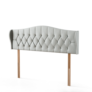 Meridian Wing Headboard - Silver Coniston