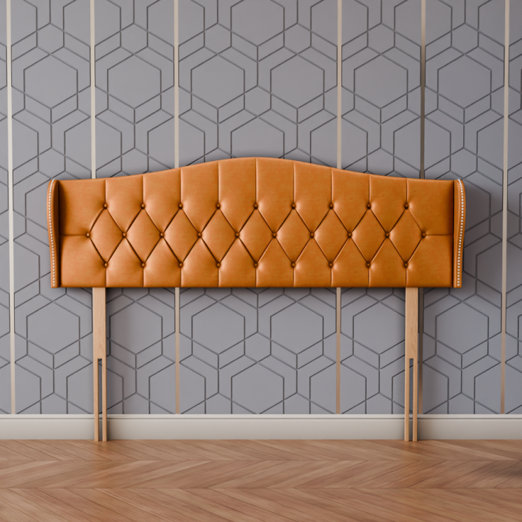 Meridian Wing Headboard - Turmeric Coniston