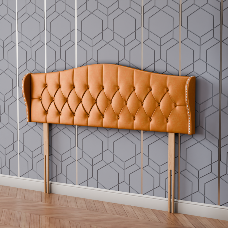 Meridian Wing Headboard - Turmeric Coniston