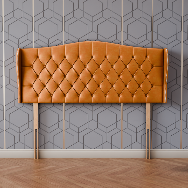 Meridian Wing Headboard - Turmeric Coniston