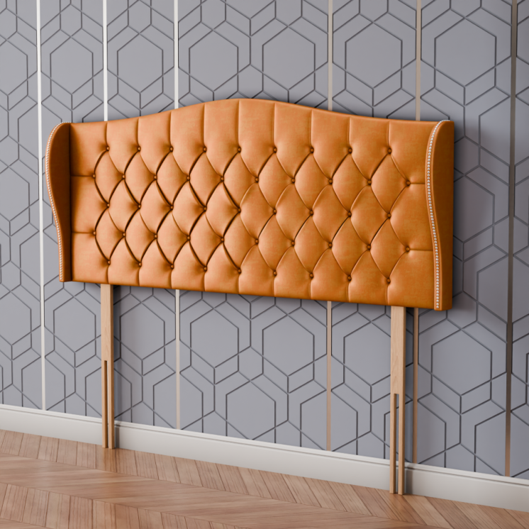 Meridian Wing Headboard - Turmeric Coniston