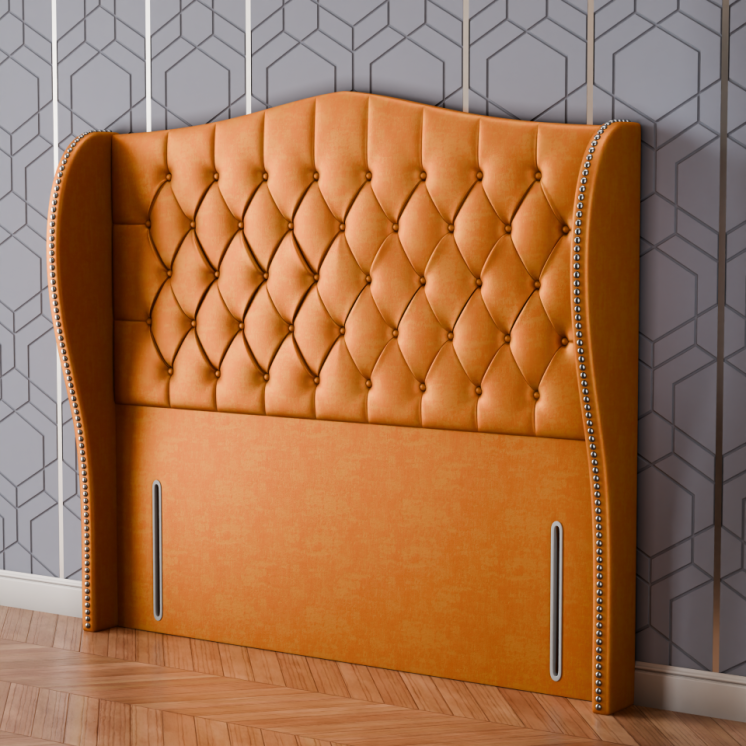 Meridian Wing Headboard - Turmeric Coniston
