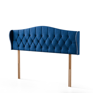 Meridian Wing Headboard - Blue Naples