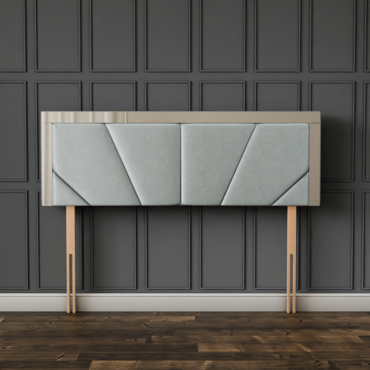 Horizon Mirror Headboard - Silver Coniston