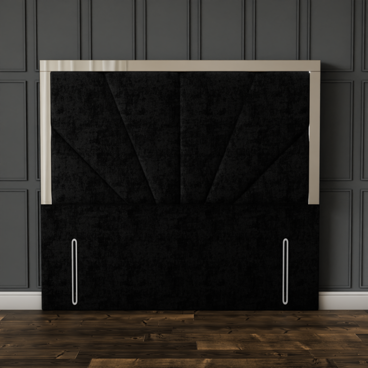 Horizon Mirror Headboard - Black Naples