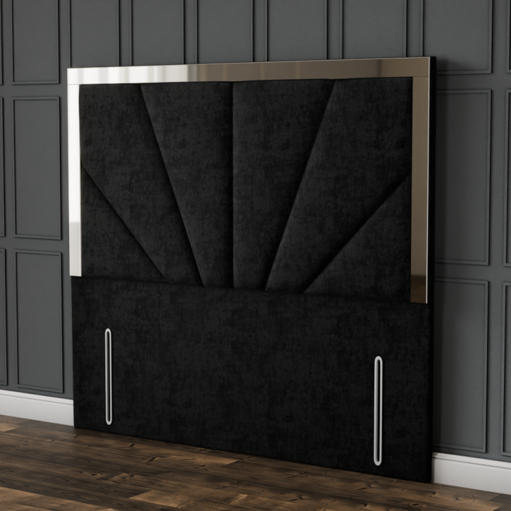 Horizon Mirror Headboard - Black Naples