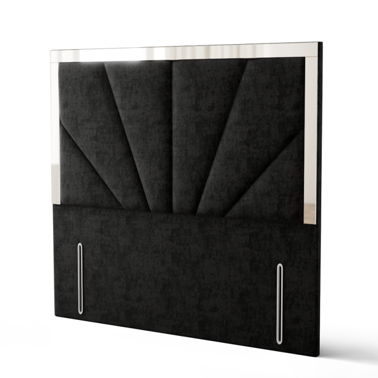 Horizon Mirror Headboard - Black Naples
