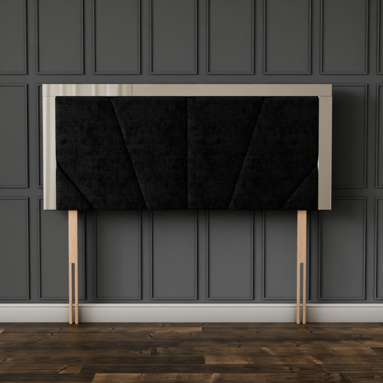 Horizon Mirror Headboard - Black Naples