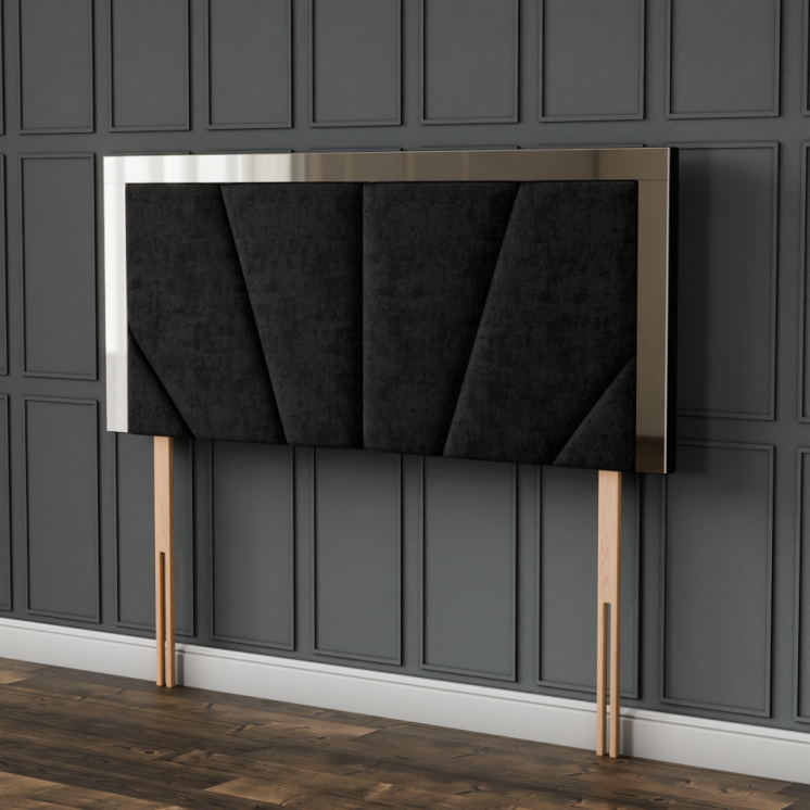 Horizon Mirror Headboard - Black Naples