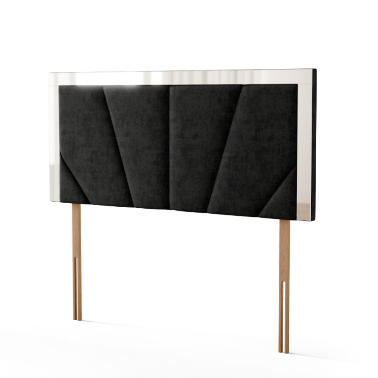 Horizon Mirror Headboard - Black Naples