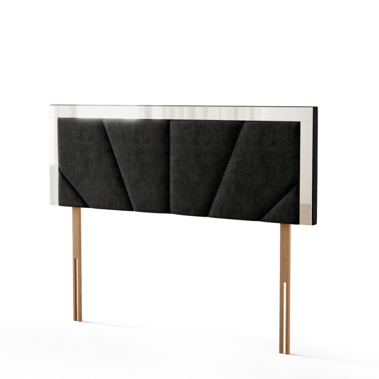 Horizon Mirror Headboard - Black Naples