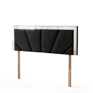 Horizon Mirror Headboard - Black Naples