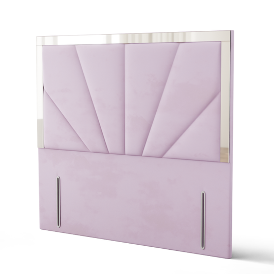 Horizon Mirror Headboard - Pink Plush