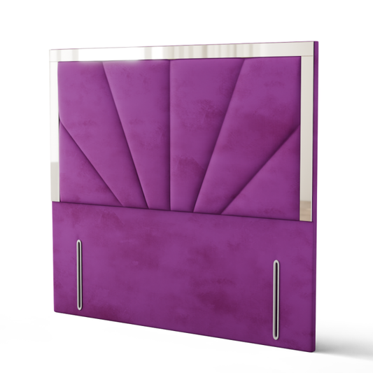 Horizon Mirror Headboard - Purple Plush