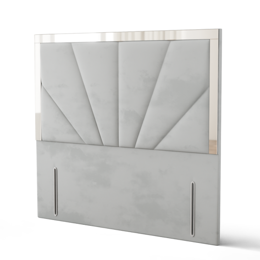 Horizon Mirror Headboard - Silver Plush