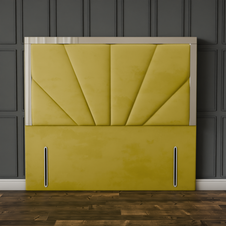 Horizon Mirror Headboard - Turmeric Plush