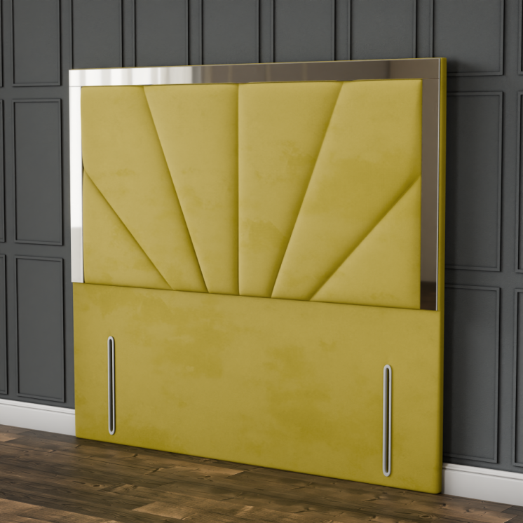 Horizon Mirror Headboard - Turmeric Plush