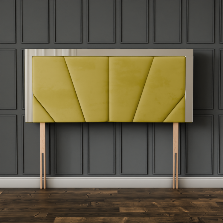 Horizon Mirror Headboard - Turmeric Plush