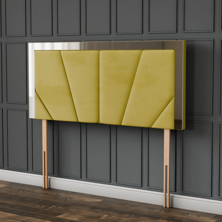 Horizon Mirror Headboard - Turmeric Plush