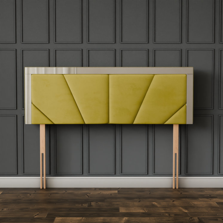 Horizon Mirror Headboard - Turmeric Plush
