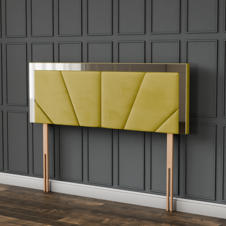 Horizon Mirror Headboard - Turmeric Plush