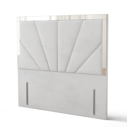 Horizon Mirror Headboard - White Plush