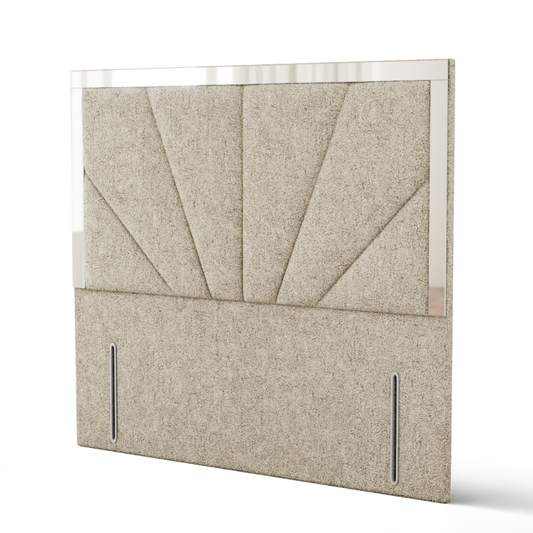 Horizon Mirror Headboard - Cream Teddy