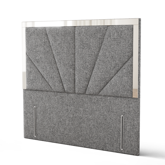 Horizon Mirror Headboard - Grey Teddy