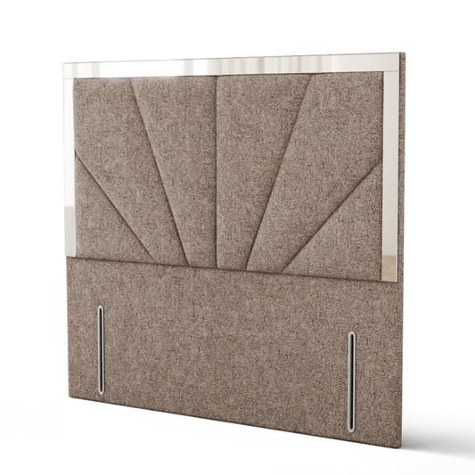Horizon Mirror Headboard - Mink Teddy