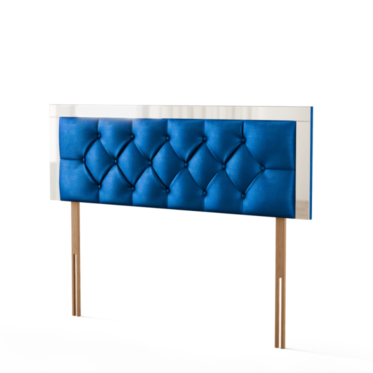 Bella Mirror Headboard - Blue Coniston