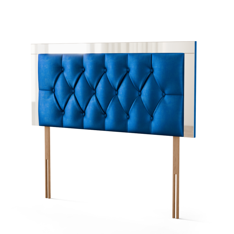 Bella Mirror Headboard - Blue Coniston