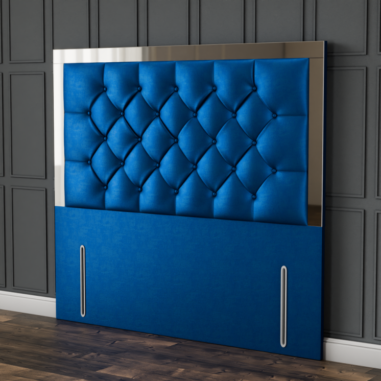 Bella Mirror Headboard - Blue Coniston