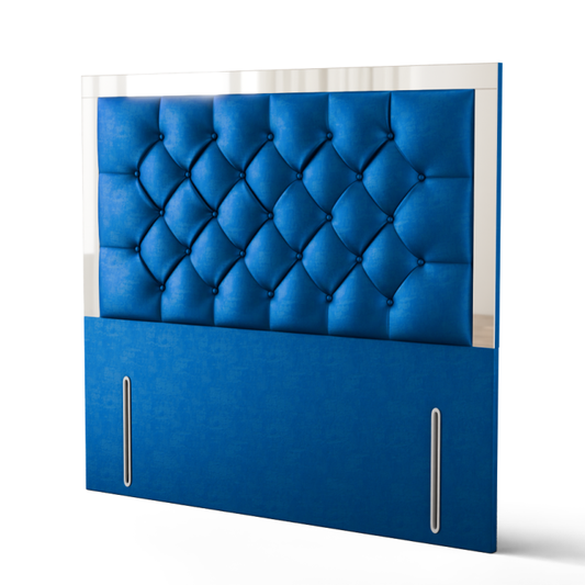 Bella Mirror Headboard - Blue Coniston