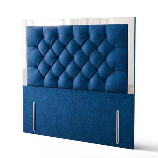 Bella Mirror Headboard - Blue Naples