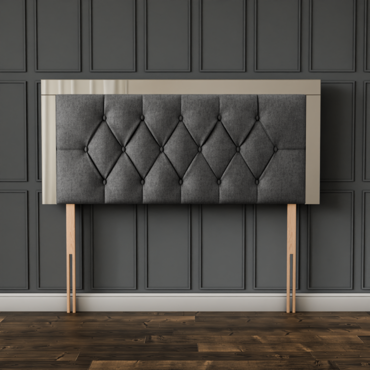 Bella Mirror Headboard - Grey Naples
