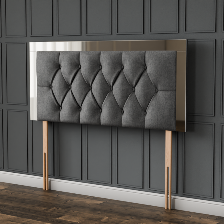 Bella Mirror Headboard - Grey Naples