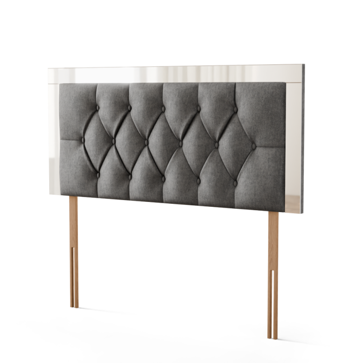 Bella Mirror Headboard - Grey Naples